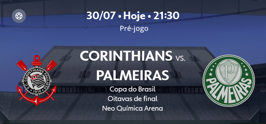 Teste IPTV: Corinthians x Palmeiras