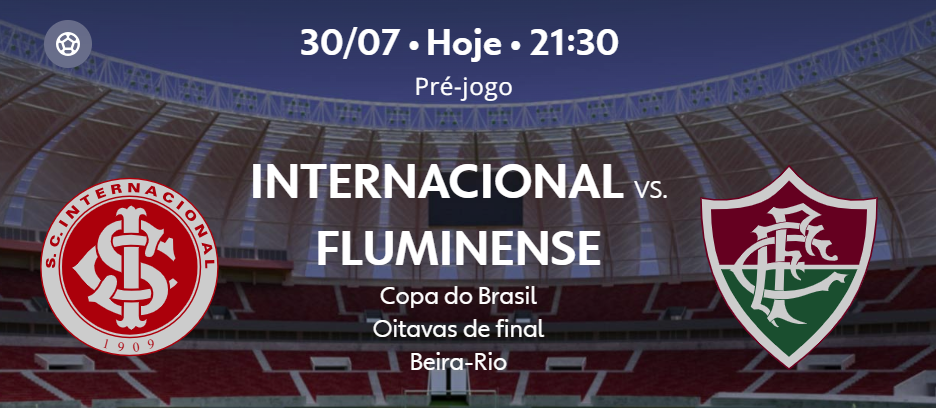 Teste IPTV: Internacional x Fluminense