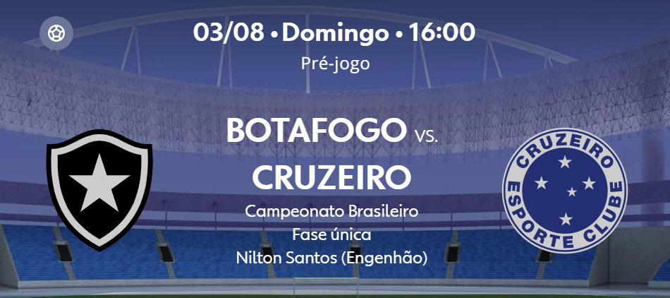 Teste IPTV: Botafogo x Cruzeiro