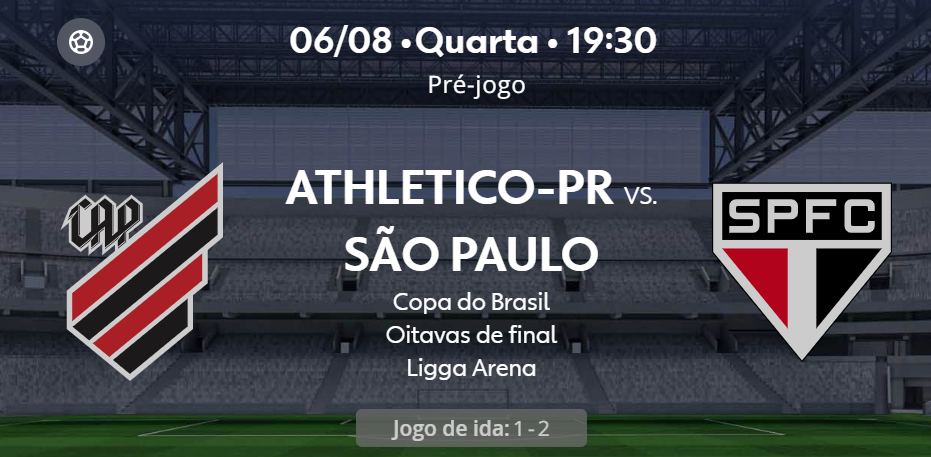 Teste IPTV: Athletico‑PR x São Paulo