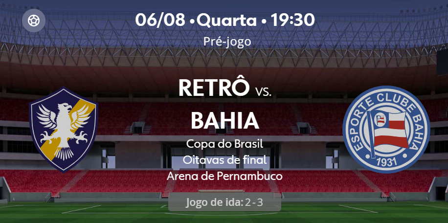 Teste IPTV: Retrô x Bahia
