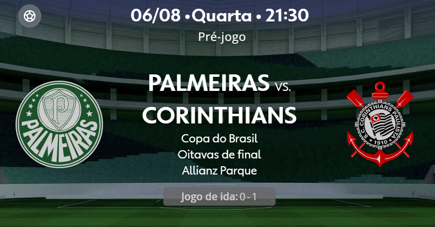 Teste IPTV: Palmeiras x Corinthians