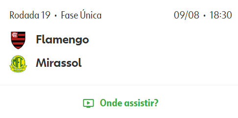 Flamengo x Mirassol