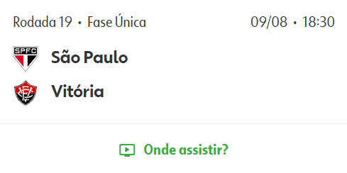 São Paulo x Vitória