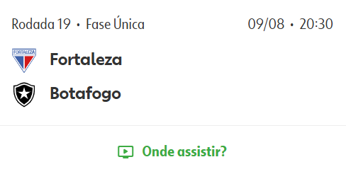 Fortaleza x Botafogo