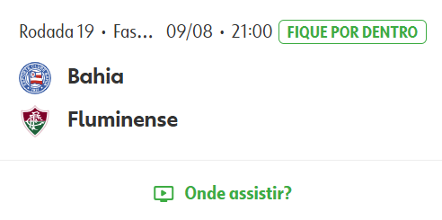 Bahia x Fluminense