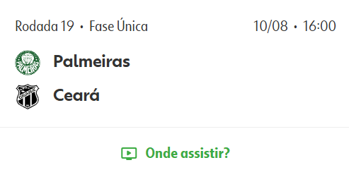 Palmeiras x Ceará