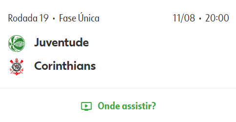 Teste IPTV: Juventude x Corinthians