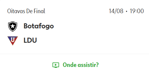 Teste IPTV: Botafogo x LDU