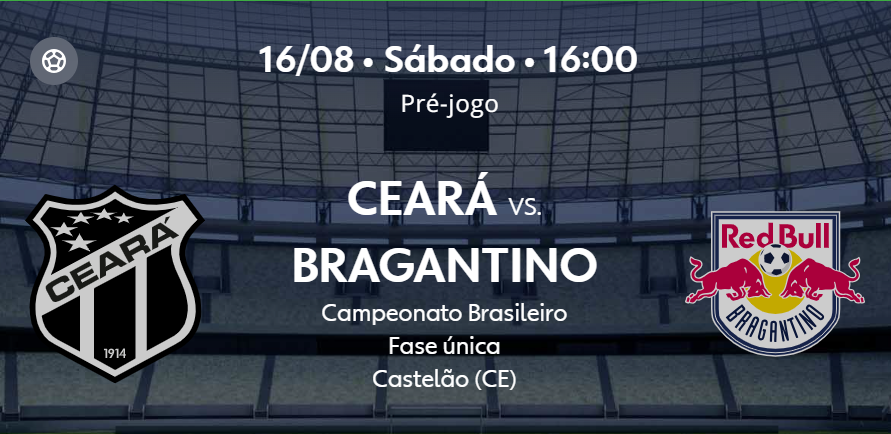 Teste IPTV: Ceará x Bragantino