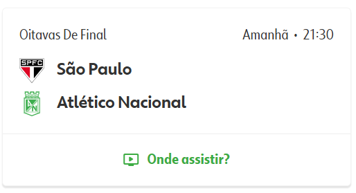 Teste IPTV: São Paulo x Atlético Nacional