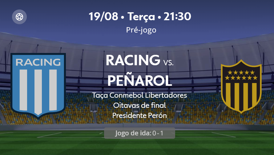 Teste IPTV: Racing x Peñarol