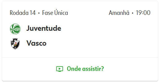 Teste IPTV: Juventude x Vasco