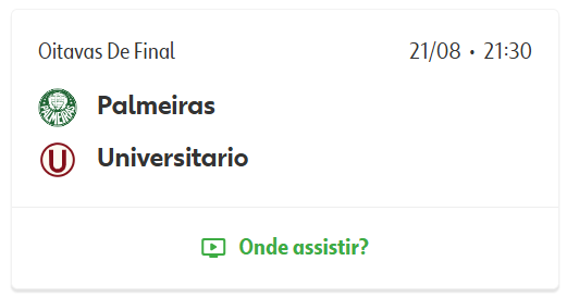 Teste IPTV: Palmeiras x Universitario