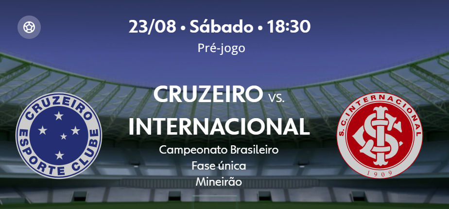 Teste IPTV: Cruzeiro x Internacional